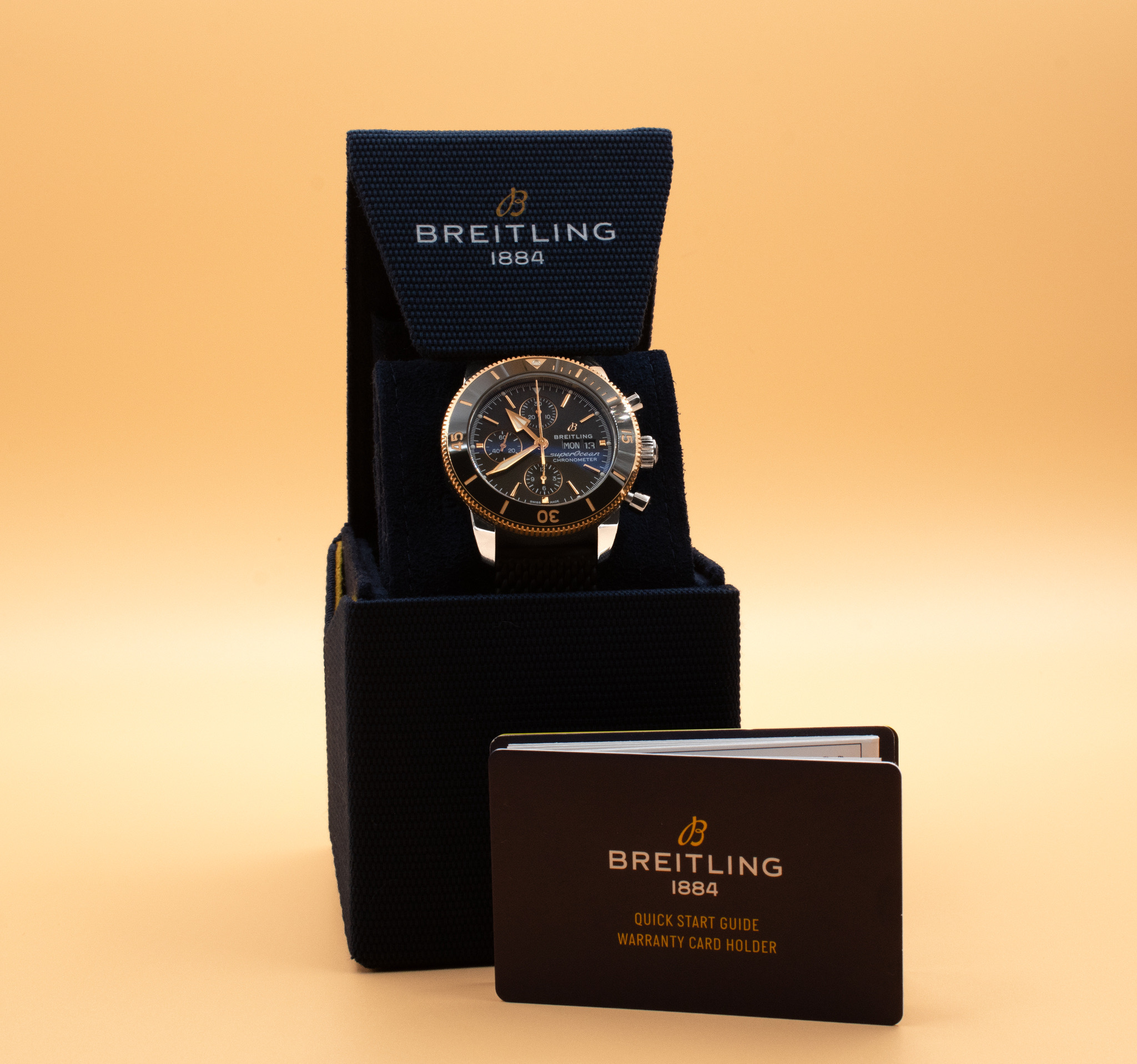 Breitling Superocean Heritage II Chronograph U13313121B1S1 in its presentation case with accompanying documentation